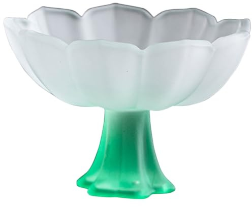 FONDOTIN Tazza da Tè di Cristallo a Base Alta a Forma di Loto, Bicchiere da Vino Multifunzione per Cocktail e Dessert, Antiscivolo, per Casa, Bar e Feste