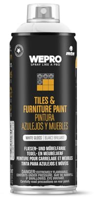 MTN WEPRO Pintura Azulejos y Muebles Blanco Brillante, Spray 400ml