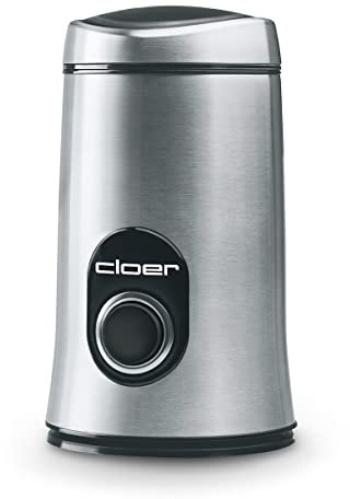 Cloer 7579 Macinacaffè Elettrico, 150 W, fino a 50 g di chicchi di caffè, corpo in acciaio inossidabile opaco