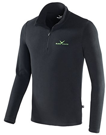 Black Crevice herr fleece-funktionsrolli Schwarz (Black - black/green) S (Herstellergröße: 48)