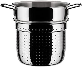 Alessi AJM306 Pots&Pans Cestello Traforato in Acciaio Inossidabile 18/10 Lucido