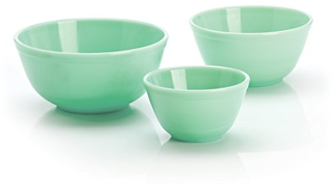 SHAKLAK Mosser Glass Jadeite Glass Mixing Bowls (One Pack)