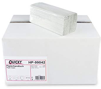 Quicky Papierhandtuch 1-lagig C-Falz, Recycling, natur, 4.000 Stück, 25 x 31 cm