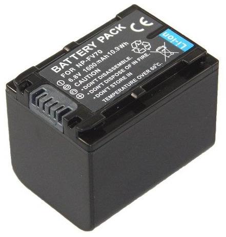 Premium Ersatzakku für den Sony FDR-AX53 / AX53 Ultra HD Camcorder - Akku für Sony NP-FV70 (1600mAh) inkl. PATONA Displaypad