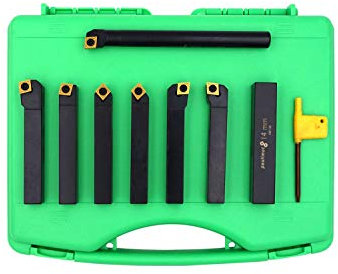 PAULIMOT Drehmeißel-Set mit Wendeplatten, 14 mm, 7-teilig inkl. Bohrstange