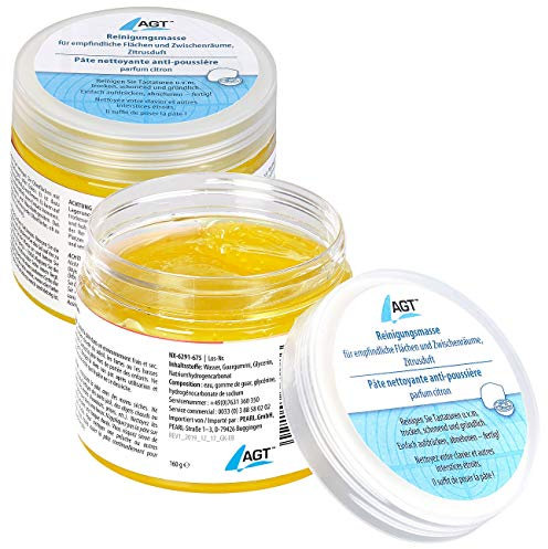 AGT Tastatur-Reiniger-Gel: 2er-Set Reinigungsmasse f. empfindl. Flächen & Zwischenräume, Zitrone (Reinigungs-Kleber, Reinigungsknetmasse, Elektrischer)