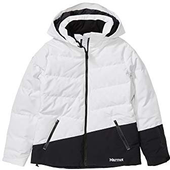 Marmot Damen Wasserdichte, Warme Ski- Und Snowboard-jacke, Atmungsaktive Winterjacke Mit Schneefang, Auch Als Winddichter Regenmantel Nutzbar Wm's Slingshot Jacket, White/Black, L, 79210