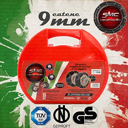 SMC Catene da Neve OMOLOGATE 9mm per Pneumatici GOMME 205/60 R 16 205 60 R 16