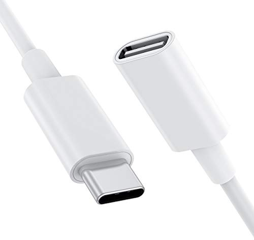 Stouchi USB C Verlängerungskabel für Magsafe Ladegerät Typ C Verlängerung für Stecker/Buchse 9V 3A für Mag safe 480Mbit/s Datenübertragung Kompatibel mit Magsafe Charger iPhone 16/15 1.8M/6Ft-Weiß
