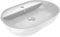 ERCOS Lavabo D'Appoggio In Ceramica Ovale , Lavabo Bagno Colore Bianco Lucido Con Troppopieno Integrato, Dimensioni 616X415 MM