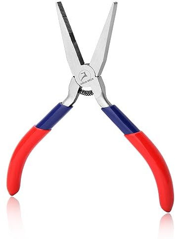 GOLD DEER Mini Flat Nose Pliers Duck Billed Pliers Flat Pliers Jewelry Pliers Bending Straightening Pliers Multifunction Precision Pliers Wire Bending Wrapping Forming Tools for Jewelry Making