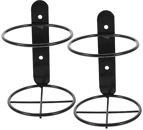 DOITOOL 2Pcs Wall Mounted Wine Rack Single Wall Hanging Wine Bottle Display Holder Vertical Metal Beer Stand Storage Rack for Storage Beverages Liquor