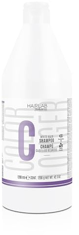 SALERM - Champú Cabello Blanco y Decolorado - Champú Cabellos Blancos Hair Lab - 1200 ml - Elimina las Tonalidades Amarillas - Aporta Luminosidad a las Canas y Cabellos Rubios - Sin Parabenos