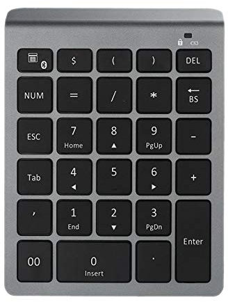 Eighosee Bluetooth Wireless Numeric Keypad 28 Numpad Digital Keyboard Number Pad for Accounting Teller Android Laptop