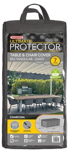 Bosmere Ultimate Protector Rectangular Patio Set Cover 10 Seat Charcoal U538C