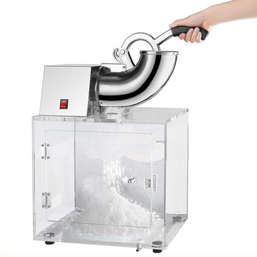Macchina Commerciale per Cono di Neve per Ghiaccio, Tritaghiaccio Elettrico da 350 W, Resistente alla Corrosione e alle Alte Temperature, Funzione di Rotazione ad Alta velocità, per Bar Ristoranti Dom