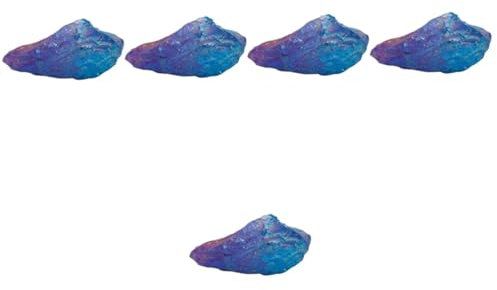 COLLBATH 5stücke Kristallstein Dekoornament Aus Natürlichem Stein Blaues Kristall-design Für Meditation Und Wohndekoration Elegantes Accessoire Für Schreibtisch Und Zuhause