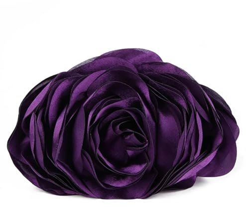 YUEZHAN Abendtasche Damen Clutch Abend Tasche Blumen Braut Kleine Geldbörse Party-Handtasche Hochzeits Tasche Frauen Blumen Kette Lady Clutches Lila