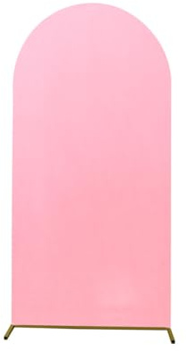 Mateju Couverture Toile de Fond pour Arche Mariage Couleur Unie Housse Arche en Spandex Extensible pour Fête d'anniversaire, Cérémonie, Banquet, 17 Couleurs (8ft(240x140cm),Rose A)