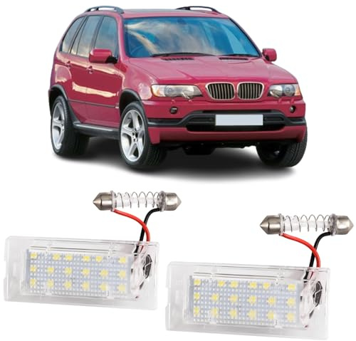 REINKO LED Kennzeichenbeleuchtung Licht E-Zulassung passend für BMW X3 E83 X5 E53