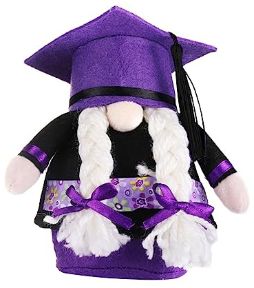 TOYANDONA 1pezzi Doll Stoffa Con Cappello Da Laurea Decorazione Per Feste Di Laurea Gadget Creativo e Unico Per Maturità Simpatico Gnomino Adornato Per Tavolo e Centrotavolo Idea Originale