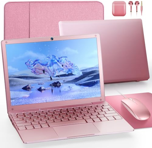 G-Anica Laptop Computer, Windows 11,8GB+128GB, Intel Celeron Quad-Core Processors, 10 Laptops, Bluetooth WiFi Webcam HDMI, and Laptop Bag,Mouse, Mouse Pad, Headphone