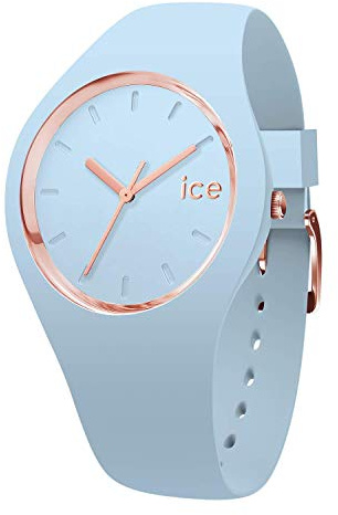 Ice-Watch - ICE glam pastel Lotus - Blaue Damenuhr mit Silikonarmband - 001067 (Medium)