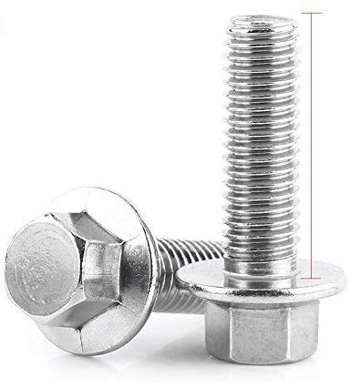 Akozon Edelstahl Metrische Sechskantschrauben, 10er M8 Cap Unterlegscheiben Schrauben Befestigungselemente(M8*25)