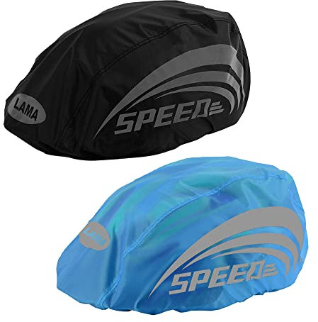 LAMA Fahrradhelm Regenüberzug 2 Stück Wasserdichter Helmüberzug Wasserfester Regenschutz Unisex Regenhülle Helmschutz Helmregenüberzug Helm Regen Abdeckung Regenhaube Mütze Herren Damen Kinder