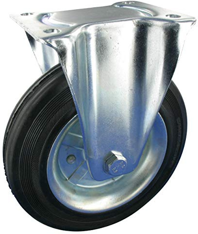 Rollentechnik Bockrolle Rad 200mm Vollgummi Rollenlager Tragfähigkeit:205KG