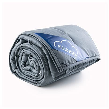 Genius eazzzy Gewichtsdecke 135x200 cm 6kg - Therapiedecke mit Glasperlen für Erwachsene gegen Schlafstörung Anti Stress - Bettwäsche schwer Weighted Blanket besseres Schlafen