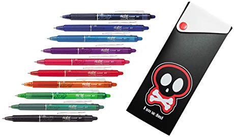 Pilot Tintenroller FRIXION Ball CLICKER 07, radierbar (10 Farben + Box)