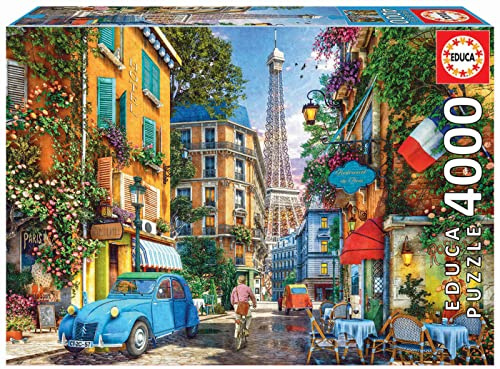 Educa - Puzzle de 4000 pièces pour Adultes | Rues de Paris. Mesure : 136 x 96 cm | Comprend Un Service de pièce Perdue au Stock d'échappement | À partir de 14 Ans (19284)