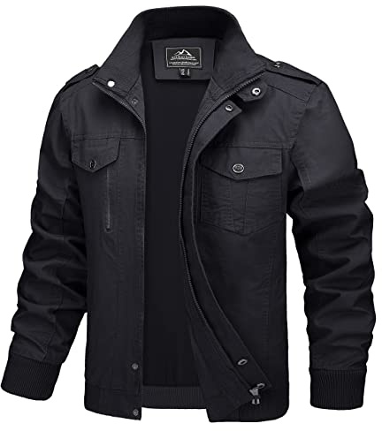 MAGCOMSEN Giubbino Uomo Giacca Leggero Primaverile Sahariana Uomo Estiva Tattica Militare Casual Autunno Giacca
