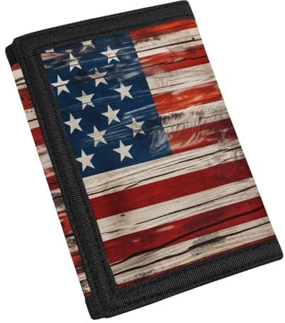 Coldinair USA Flag Trifold Kids Wallets for Girls Kids Ages 10-12,Toddler Trifold Wallet Novelty Wallet for Childrens Purse Credit ID Card Slim Handbag