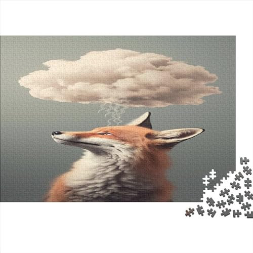 Holz Puzzles 1000 Teile Erwachsene Rätsel | Fuchs | Puzzle Erwachsene 1000 Teile Herausforderndes Geschicklichkeitsspiel Für Die Ganze 1000pcs (75x50cm)