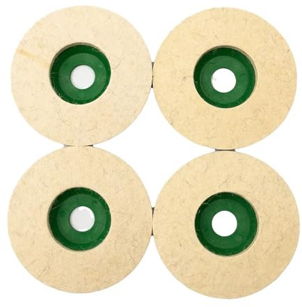 Rueda Pulidor Lana Juego de 4 unidades de amoladora pulidora de lana de 125mm, rueda de fieltro for pulir vidrio, pulido de arañazos, disco de pulido de acero inoxidable, juego de herramientas Pulido