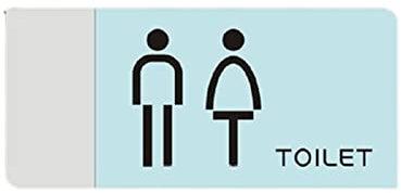 DLAZUM Toilettentürschilder aus mattiertem Acryl, Türaufkleber aus Metall, Schilder für Badezimmer-WC-Tipps, individuelles Hinweisschild (Farbe: B, Höhe: 24 x 10 cm) (C 12 x 26 cm) (B 12 x 26 cm) (