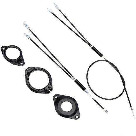 MUXSAM Kit BMX Bicycle Brake Line Set Cable Wire,BMX Bike Gyro Brake Cables,Rear (Upper + Lower) with Spinner Rotor for Bike Part Replacement