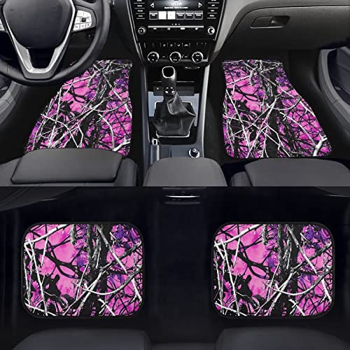 Camouflage-Gummi-Fußmatten für vorne und hinten, Jagd-Tarnmuster, Autozubehör, strapazierfähige Gummi-Fußmatten für Auto, SUV, Van und LKW, Allwetterschutz, 4 Stück