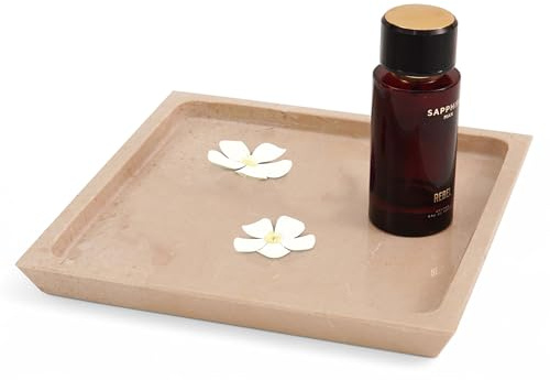 Radicaln Plateau de Service Carré en Marbre Fait à la Main, Couleur Vérone, 25,4 x 25,4 x 2,5 cm, pour Fête, Divertissement, Aliments et Cafétéria
