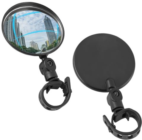 TEOZBLU 2 Pièces Retroviseur Velo,Miroirs de Vélo,360° Réglable, 360 Rotatif Rétroviseur vélo Universelle, pour Cyclisme,VTT,Trotinette Electrique