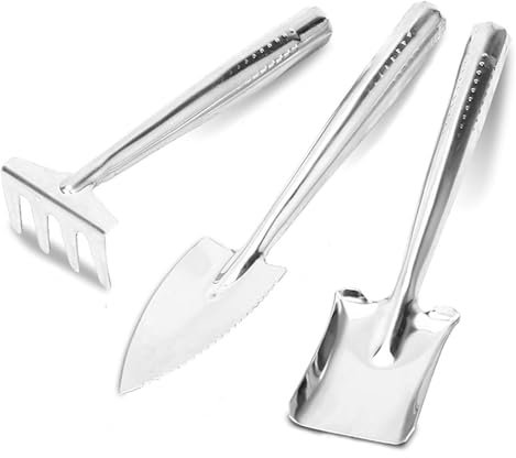 Outils de jardinage, pelle de jardin, ensemble de truelle, 3 pièces/ensemble mini petite pelle bêche plate/pelle à pointe herse outil outils de jardinage for le jardinage à domicile outils de culture