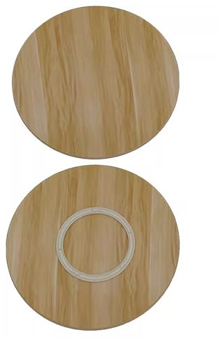 Grand plateau de table rotatif rond de 60 cm – Plateau de service pivotant pour salle à manger, cuisine et centre de table – Finition bois naturel multifonction à 360°