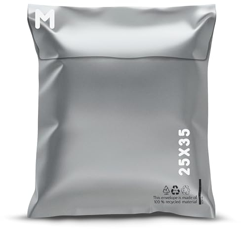 RAGO® Versandtaschen Plastik Warensendung 20 Stück -M- 25x35 cm Versandbeutel Selbstklebend und Blickdicht I Plastiktüten Verschließbar für Kleidung I Logistikverpackungen Transport