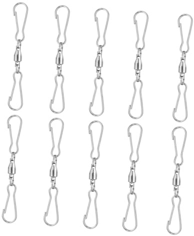 Rotatable Windsock Clips 10pcs Stainless Steel Dual Clips 360 Degree