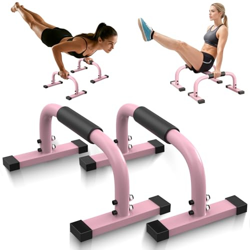 Parallettes Bars, Parallettes Liegestützgriffe Calisthenics, 300Kg/661lbs Push Up Stand Bars Equipment Fitnessgeräte, Parallettes Calisthenics für Muskeltraining und Krafttraining