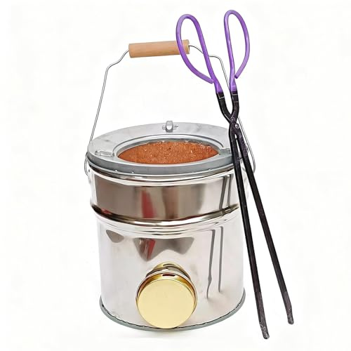 Stufa a Legna in Ghisa Cucine a Gas Stufa a Carbone Portatile in Acciaio Inoxydabile for Campeggio Cucina all’Aperto Barbecue con Maniglia Resistente al Calore(Medium)