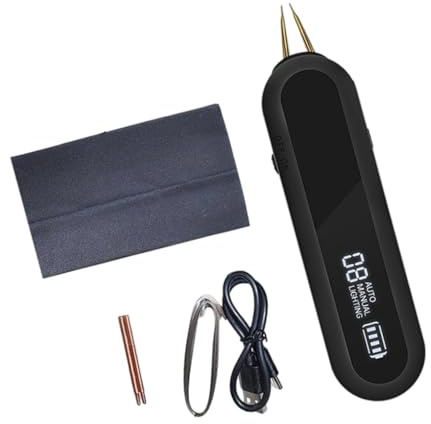 Pequeña herramienta de soldadura de 12 niveles modificables, modos manuales automáticos, conclusiones reemplazables, luz LED, soldadura de metal, soldador de marca transportable