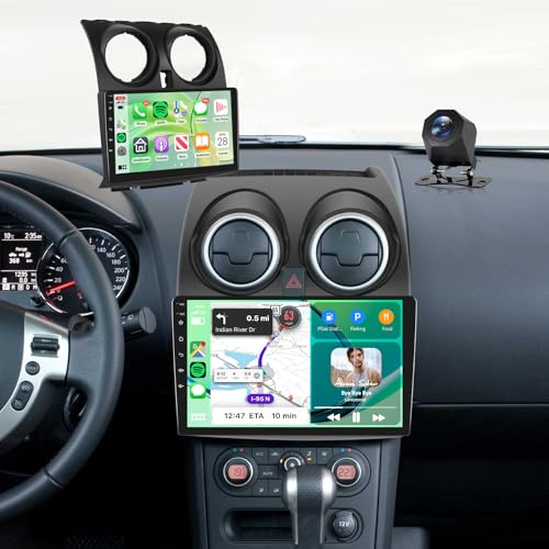 Inefala 2+64G Autoradio Android 15 per Nissan Qashqai 2006-2016 | 9 Pollici Touchscreen, Wireless CarPlay, Android Auto, BT, GPS, WiFi, RDS/FM, SWC, Telecamera, Mic, AUX